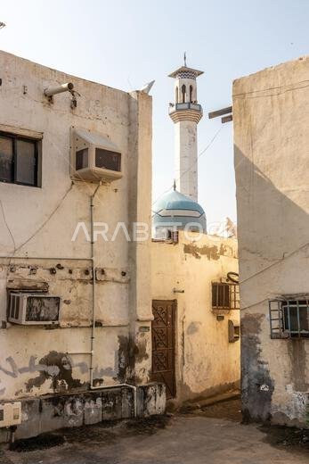 منازل ومسجد في حي البلد بجدة، المملكة العربية السعودية