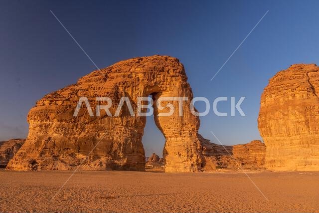 Jabal Al-Fil (Elephant Rock) rock formation near Al Ula, Saudi Arabia Jabal Al-Fil (Elephant Rock) rock formation near Al Ula, Saudi Arabia