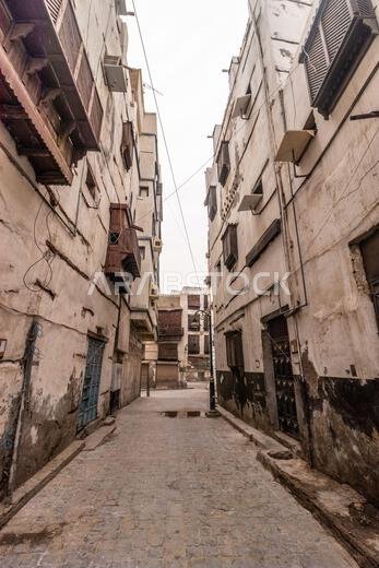 زقاق في البلد، المركز التاريخي لمدينة جدة، المملكة العربية السعودية