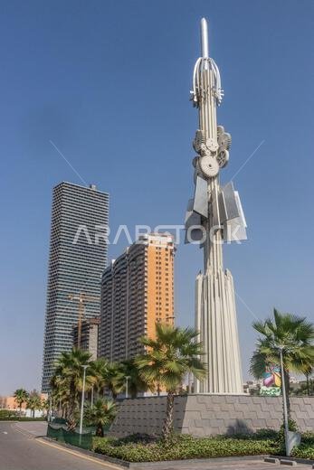 جدة، المملكة العربية السعودية - 16 نوفمبر 2021: نصب تذكاري بالقرب من كورنيش جدة، المملكة العربية السعودية جدة، المملكة العربية السعودية - 16 نوفمبر 2021: نصب تذكاري بالقرب من كورنيش جدة، المملكة العربية السعودية