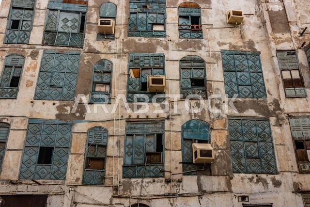 Traditional house in Al Balad, historic center of Jeddah, Saudi Arabia Traditional house in Al Balad, historic center of Jeddah, Saudi Arabia