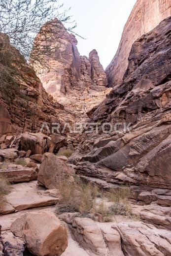 Landscape of Jabal Ikmah in Al Ula, Saudi Arabia