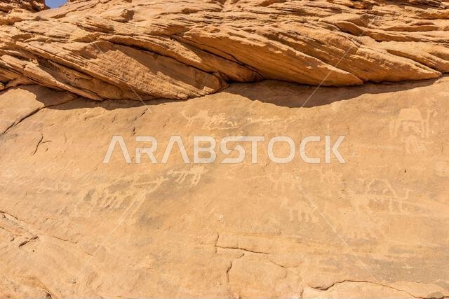 Rock art (petroglyphs) in Jubbah, Saudi Arabia Rock art (petroglyphs) in Jubbah, Saudi Arabia