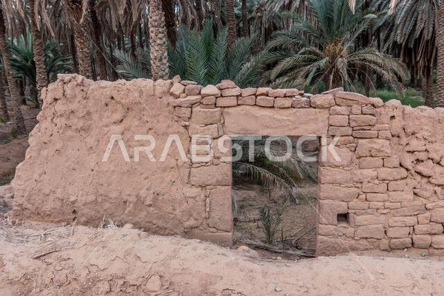 Old wall near Al Ula, Saudi Arabia