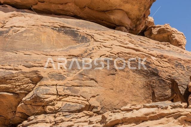 Rock art (petroglyphs) in Jubbah, Saudi Arabia
