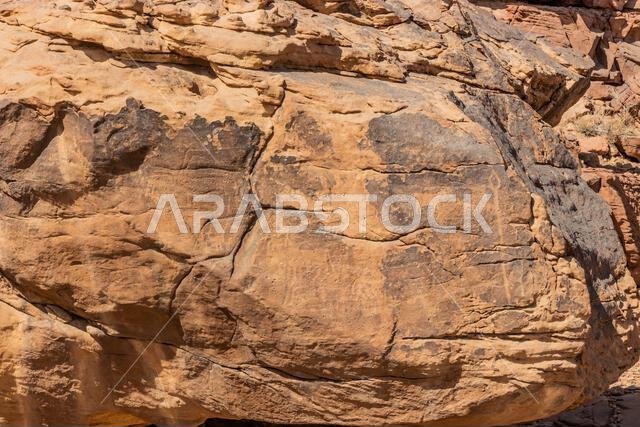 Rock art (petroglyphs) in Jubbah, Saudi Arabia