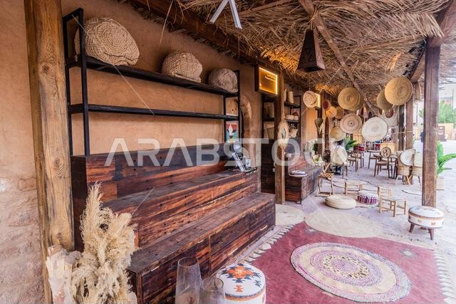 AL ULA, SAUDI ARABIA - NOVEMBER 8, 2021: Store in Al Ula Old town, Saudi Arabia