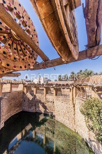 Bir Haddaj, one of the largest and oldest wells in the Arabian peninsula, in Tayma, Saudi Arabia
