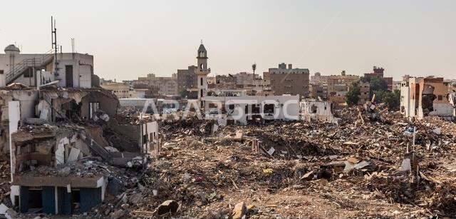 هدم حي قديم في جدة، المملكة العربية السعودية