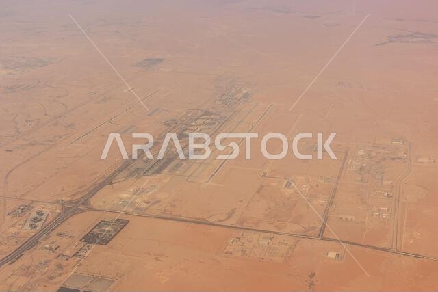 صورة جوية لمطار الملك خالد الدولي في الرياض، المملكة العربية السعودية