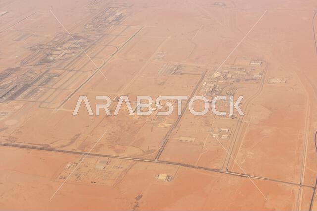 صورة جوية لمطار الملك خالد الدولي في الرياض، المملكة العربية السعودية
