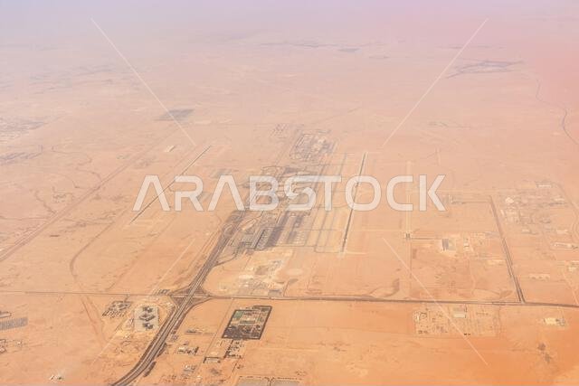 صورة جوية لمطار الملك خالد الدولي في الرياض، المملكة العربية السعودية