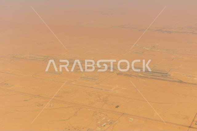 Aerial view of King Khalid International Airport in Riyadh, Saudi Arabia