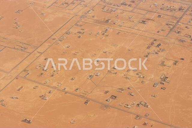 صورة جوية لضواحي الرياض، المملكة العربية السعودية