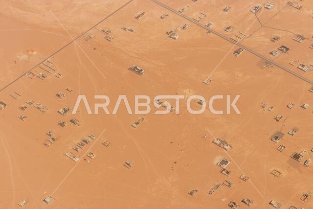 صورة جوية لضواحي الرياض، المملكة العربية السعودية