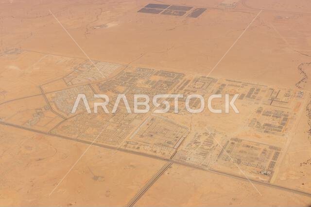 صورة جوية لضواحي الرياض، المملكة العربية السعودية