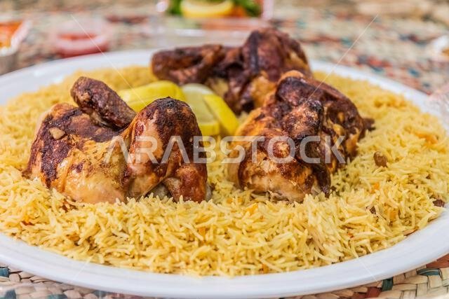 Chicken kabsa, meal in Saudi Arabia