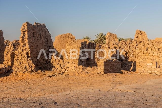 Old ruins of Al Dar'i Quarter in Dumat al Jandal, Saudi Arabia