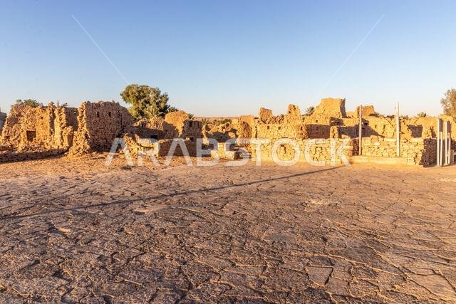 Old ruins of Al Dar'i Quarter in Dumat al Jandal, Saudi Arabia