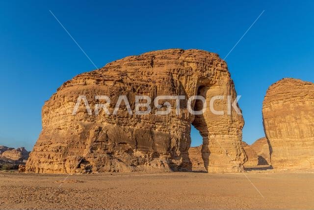 Jabal Al-Fil (Elephant Rock) rock formation near Al Ula, Saudi Arabia Jabal Al-Fil (Elephant Rock) rock formation near Al Ula, Saudi Arabia