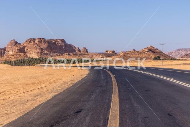 Road 70 near Al Ula, Saudi Arabia