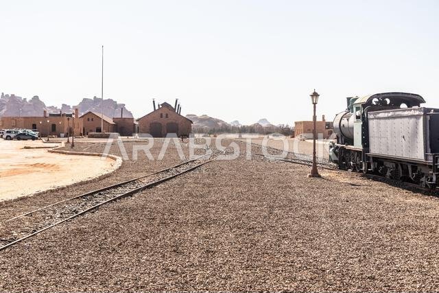 Train station of former Hejaz (Hijaz) Railway near Al Ula, Saudi Arabia