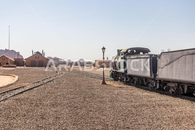 Train station of former Hejaz (Hijaz) Railway near Al Ula, Saudi Arabia