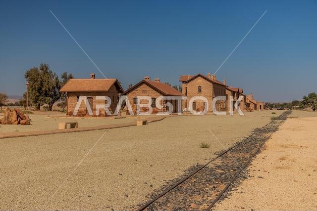 Train station of former Hejaz (Hijaz) Railway near Al Ula, Saudi Arabia Train station of former Hejaz (Hijaz) Railway near Al Ula, Saudi Arabia