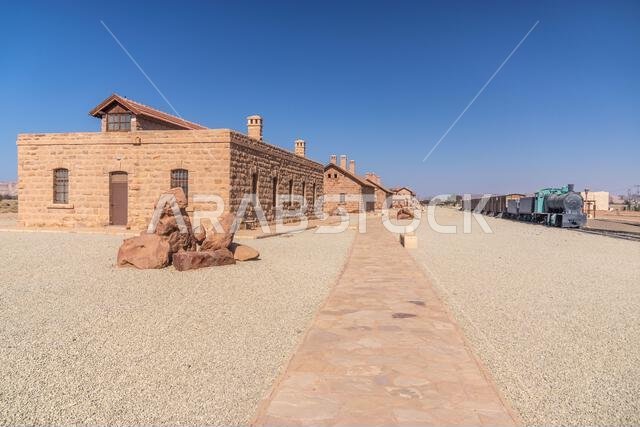 Train station of former Hejaz (Hijaz) Railway near Al Ula, Saudi Arabia Train station of former Hejaz (Hijaz) Railway near Al Ula, Saudi Arabia