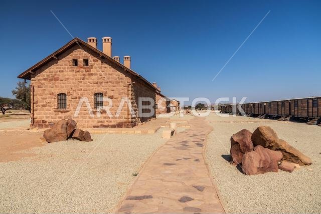 Train station of former Hejaz (Hijaz) Railway near Al Ula, Saudi Arabia Train station of former Hejaz (Hijaz) Railway near Al Ula, Saudi Arabia