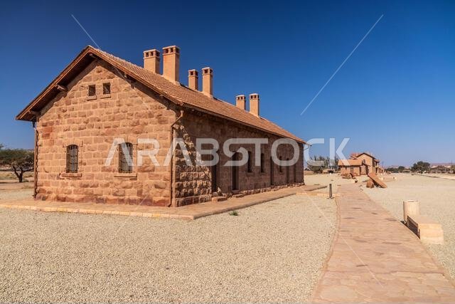 Train station of former Hejaz (Hijaz) Railway near Al Ula, Saudi Arabia