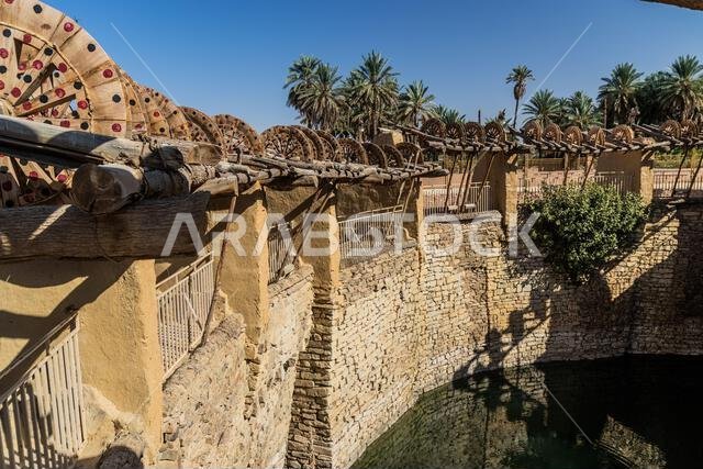 Bir Haddaj, one of the largest and oldest wells in the Arabian peninsula, in Tayma, Saudi Arabia