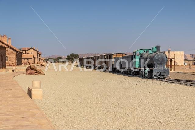 Train station of former Hejaz (Hijaz) Railway near Al Ula, Saudi Arabia