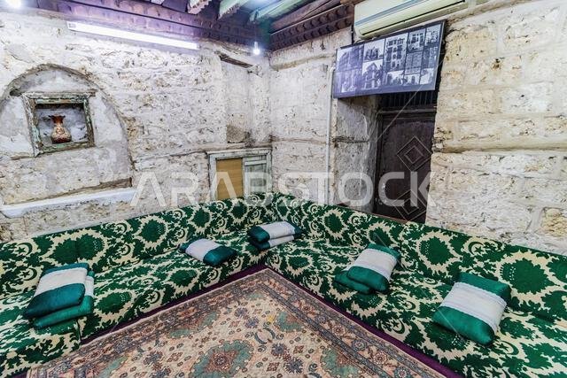 JEDDAH, SAUDI ARABIA - NOVEMBER 15, 2021: Matbouli House Museum in Al Balad, historic center of Jeddah, Saudi Arabia JEDDAH, SAUDI ARABIA - NOVEMBER 15, 2021: Matbouli House Museum in Al Balad, historic center of Jeddah, Saudi Arabia