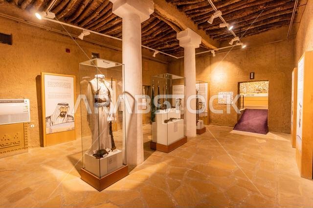 RIYADH, SAUDI ARABIA - NOVEMBER 1, 2021: Interior of Masmak Fort in Riyadh, Saudi Arabia