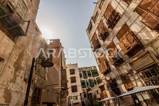 بيوت تقليدية في البلد، المركز التاريخي لمدينة جدة، المملكة العربية السعودية