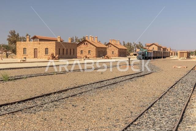 Train station of former Hejaz (Hijaz) Railway near Al Ula, Saudi Arabia