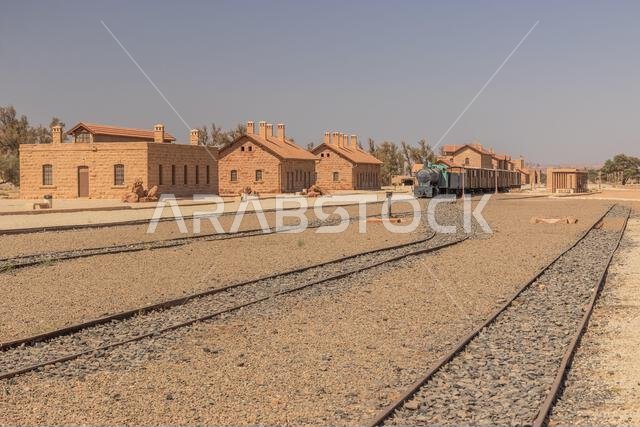 Train station of former Hejaz (Hijaz) Railway near Al Ula, Saudi Arabia Train station of former Hejaz (Hijaz) Railway near Al Ula, Saudi Arabia