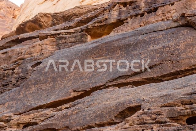 نقوش جبل عكمة الصخرية في العلا، المملكة العربية السعودية