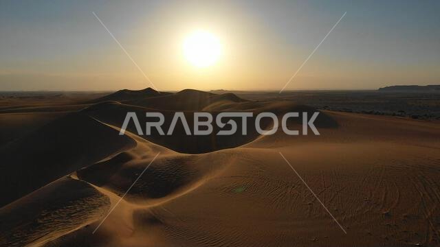 منظر جوي لصحراء الربع الخالي، الربع الخالي، خباش، المملكة العربية السعودية
