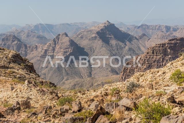 Mountainous landscape near Dhahran al Janub, Saudi Arabia