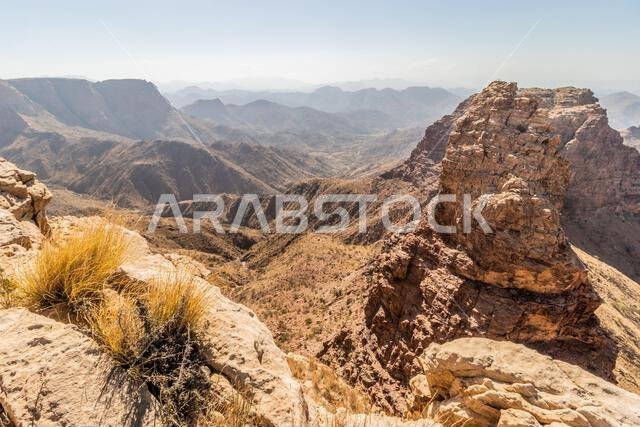 Mountainous landscape near Dhahran al Janub, Saudi Arabia