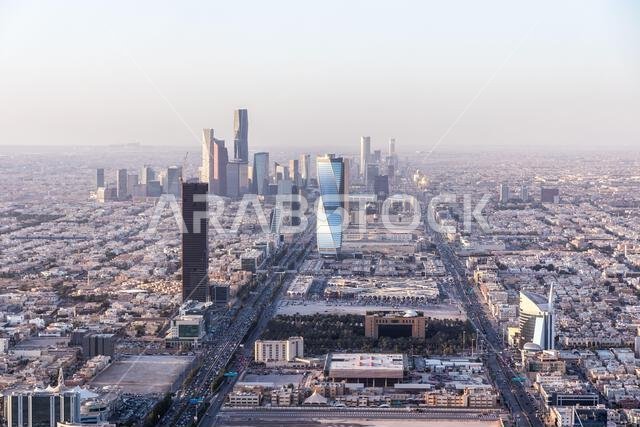 صورة جوية لمدينة الرياض، عاصمة المملكة العربية السعودية