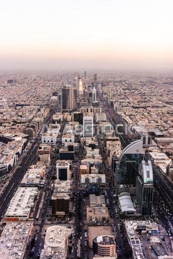 صورة جوية لمدينة الرياض، عاصمة المملكة العربية السعودية