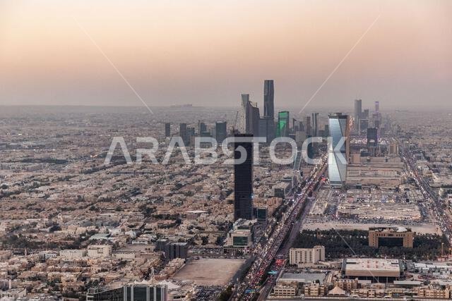 صورة جوية لمدينة الرياض، عاصمة المملكة العربية السعودية