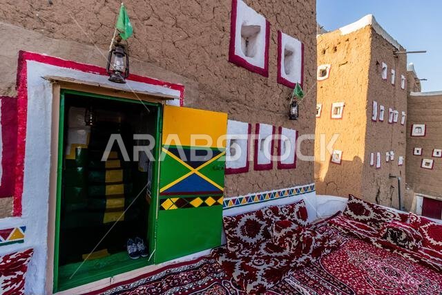 Traditional adobe houses in Dhahran al Janub, Saudi Arabia Traditional adobe houses in Dhahran al Janub, Saudi Arabia