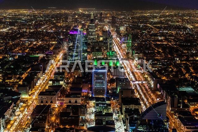 صورة جوية لمدينة الرياض، عاصمة المملكة العربية السعودية