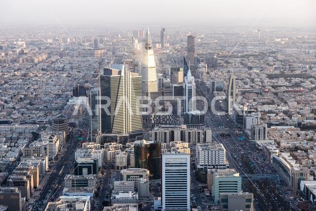 صورة جوية لمدينة الرياض، عاصمة المملكة العربية السعودية