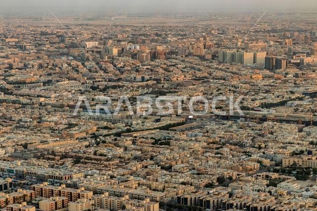 صورة جوية لمدينة الرياض، عاصمة المملكة العربية السعودية