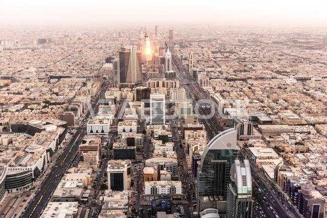 صورة جوية لمدينة الرياض، عاصمة المملكة العربية السعودية
